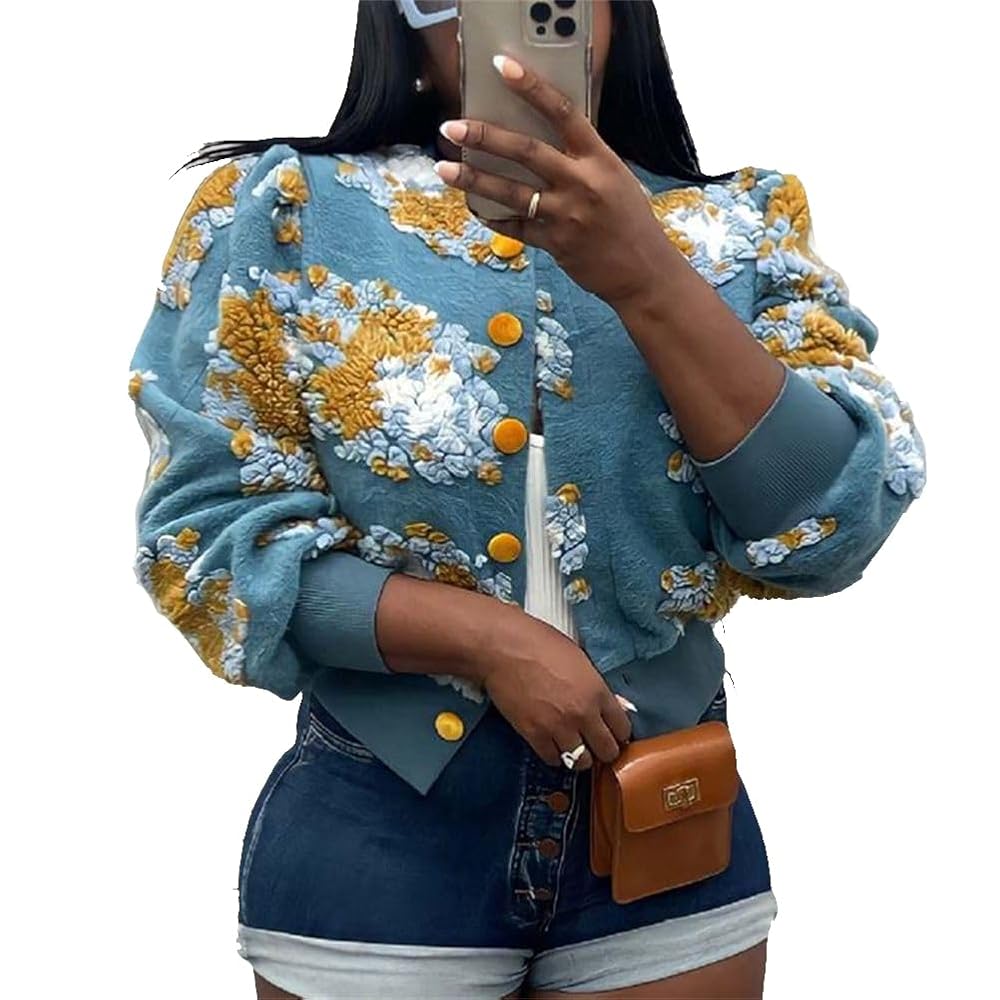 BoTT Pullover Fleele Top (花柄) L Amazon.com: HOULENGS Women's Cropped Floral Print Fleece